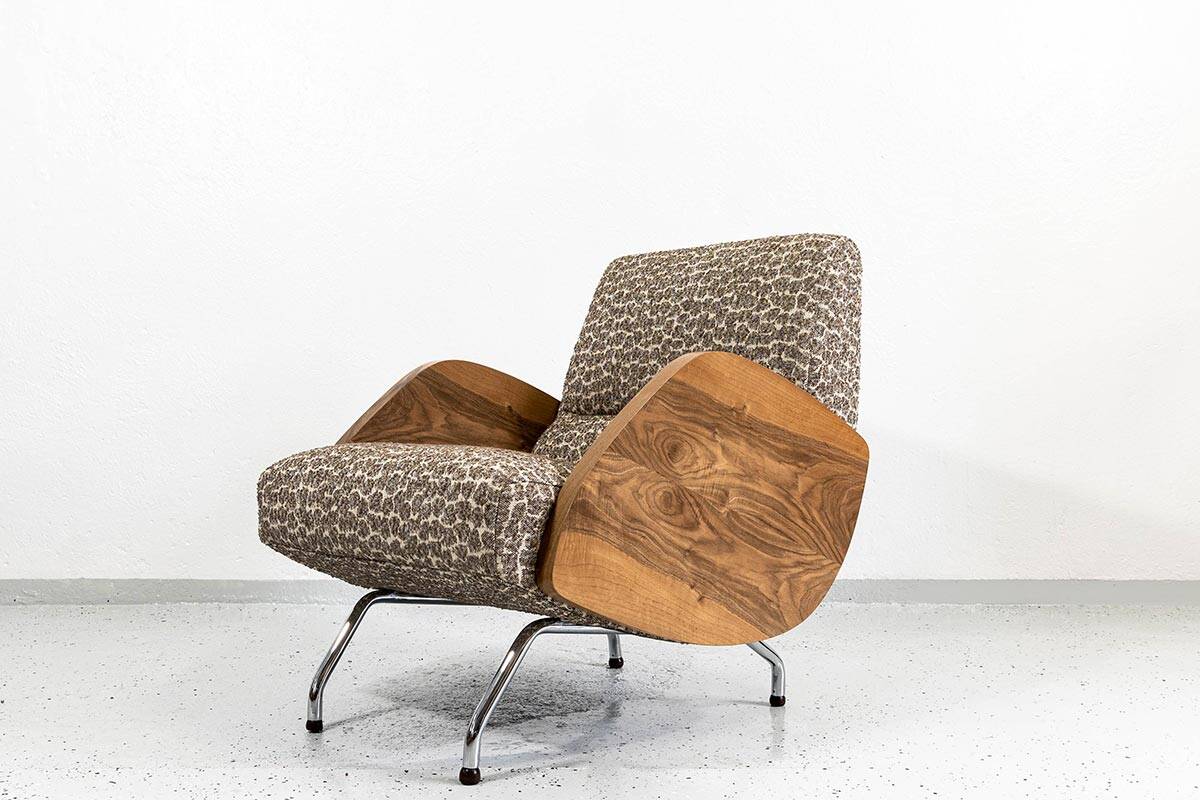 Fauteuil, Modèle "360" par Janusz Rozanski, Pologne, années 1950