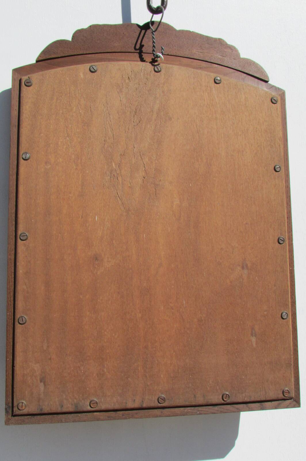 Small mirror 1900s, sober in walnut