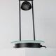 Black Metal Table Lamp with Clear Glass Base - Postmodern Memphis Italian Design, 1980s