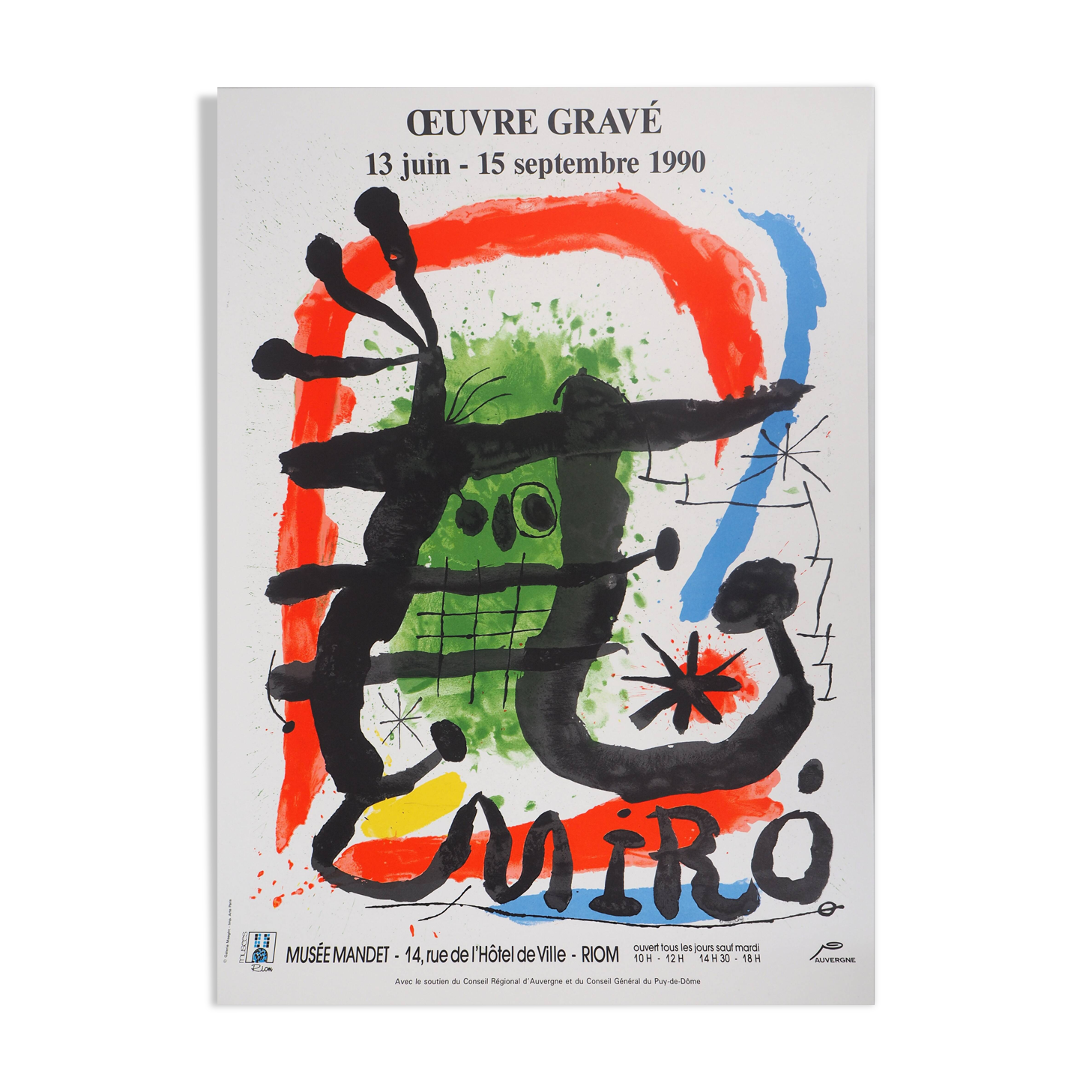Joan MIRO : Visage surréaliste - Lithographie signée