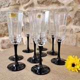 Verre à pied flûtes Luminarc noir