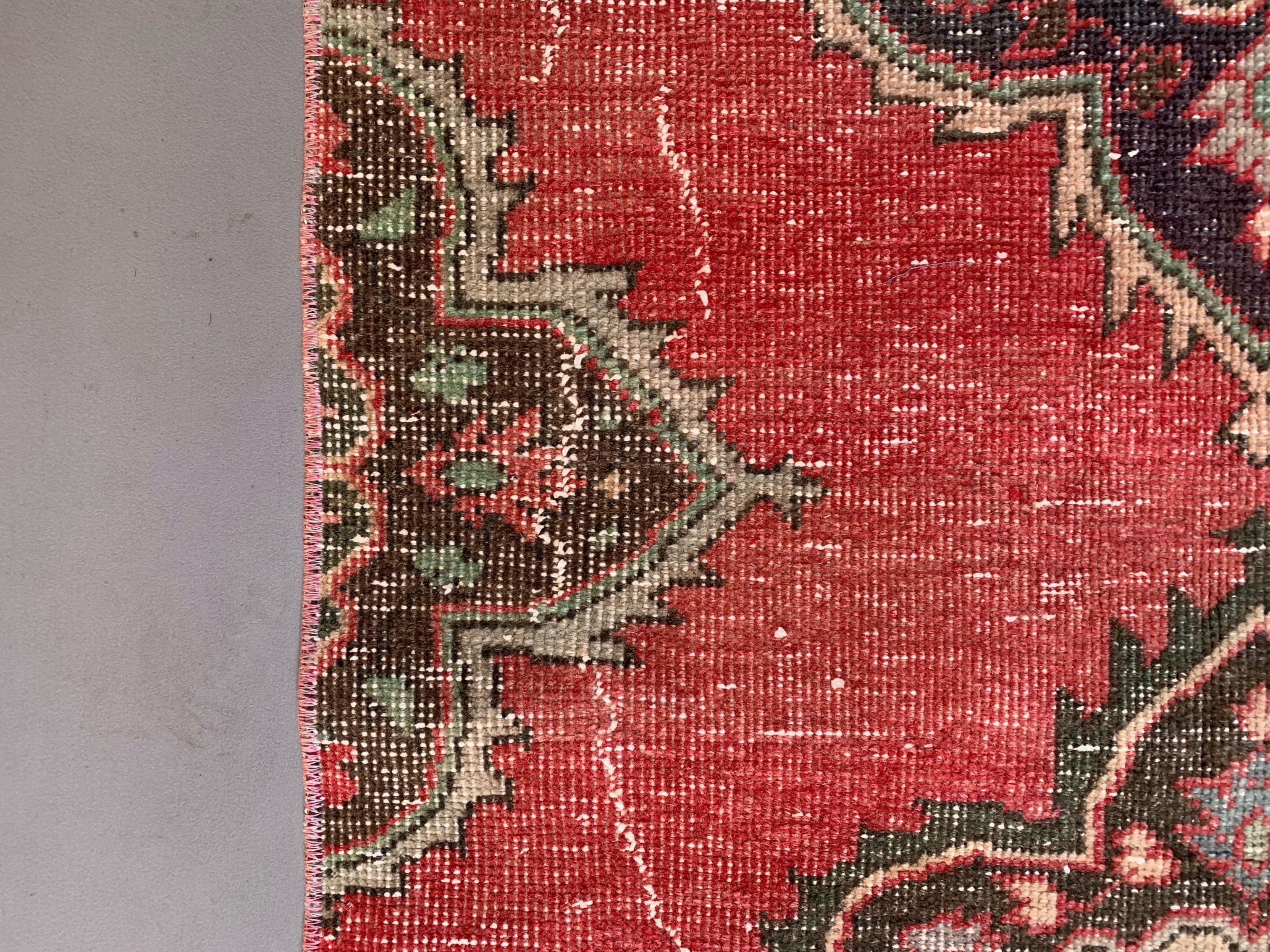 Distressed turkish runner 400x81 cm wool vintage tribal rug