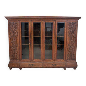 Oak cabinet set, Germany, early 20th century.