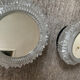 Pair of vintage sconces in molded glass 70s