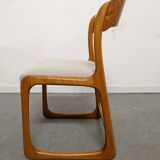 Series of 4 Baumann sleigh chairs from the 60s/70s