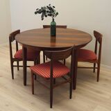 Round rosewood table, Danish design, 1960s, manufacturer: Gudme Møbelfabrik