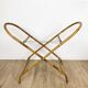 Bamboo bassinet on a stand, bohemian 1970s.