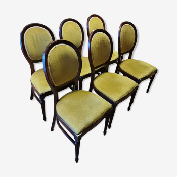 Set de 6 chaises médaillon