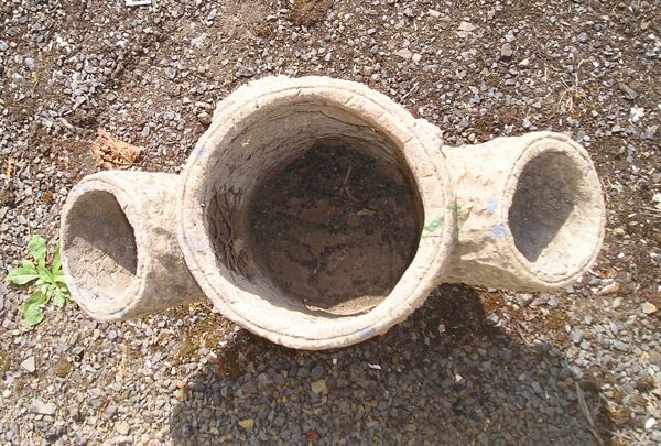 Jardinière tronc d'arbre en ciment