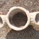 Tree trunk planter in concrete