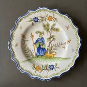 Set of Moustiers plates, 18th century