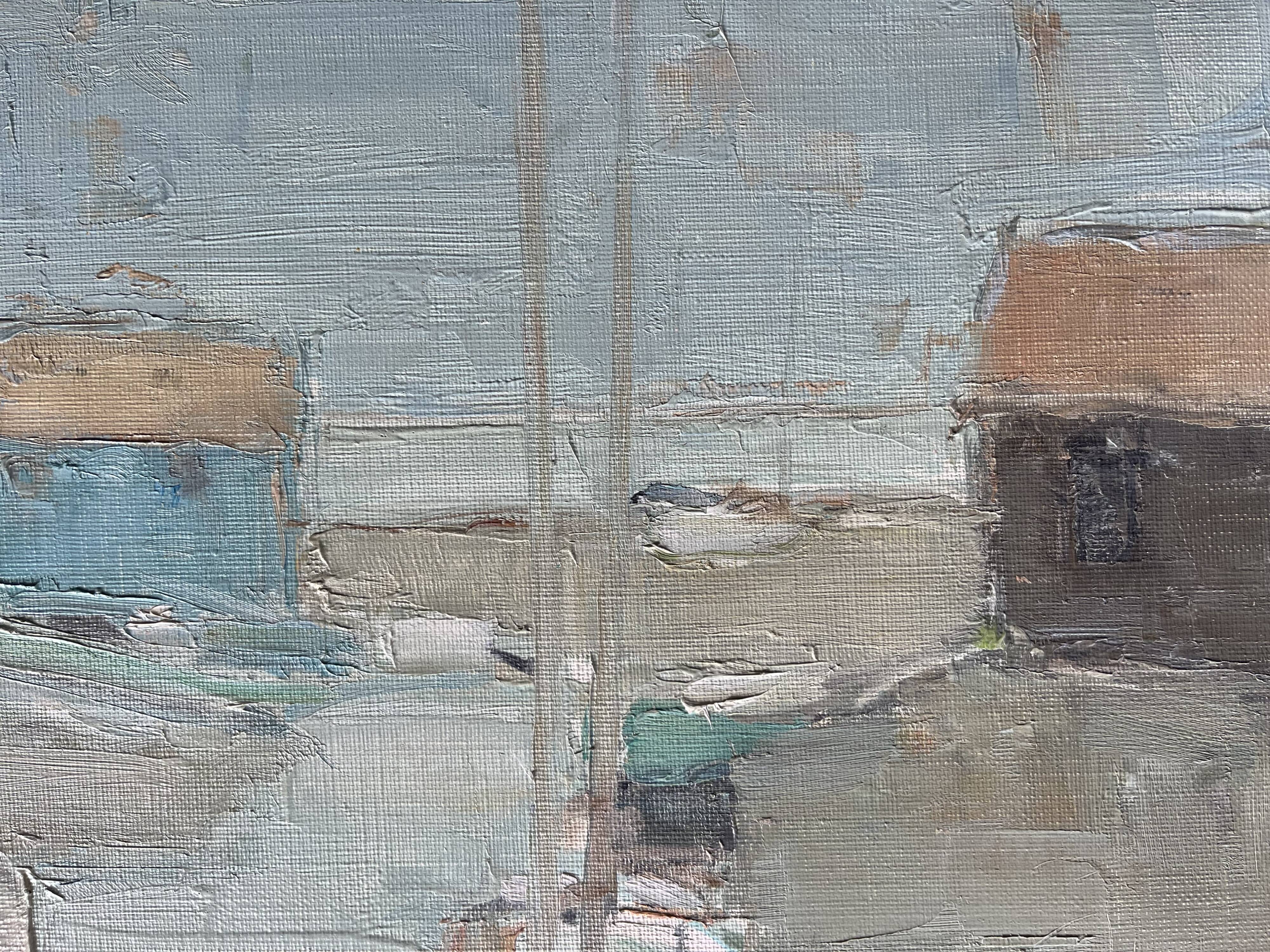 Tableau port de Saint-Trojan – Ariane Prokhoroff – oil on canvas signed