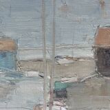 Tableau port de Saint-Trojan – Ariane Prokhoroff – oil on canvas signed