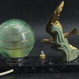 Art deco bird lamp