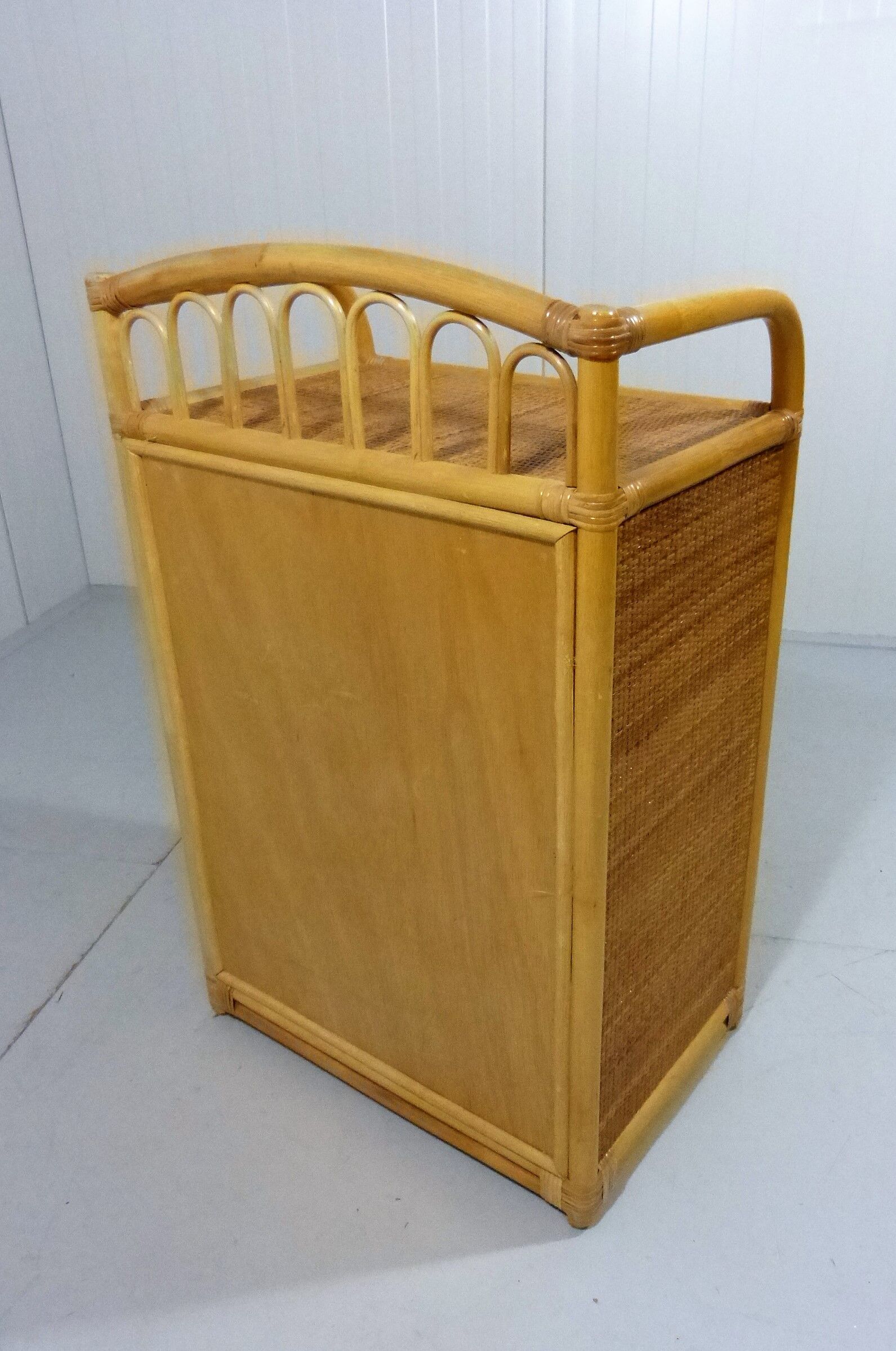 Rattan & wicker chest of drawers, 1980’s