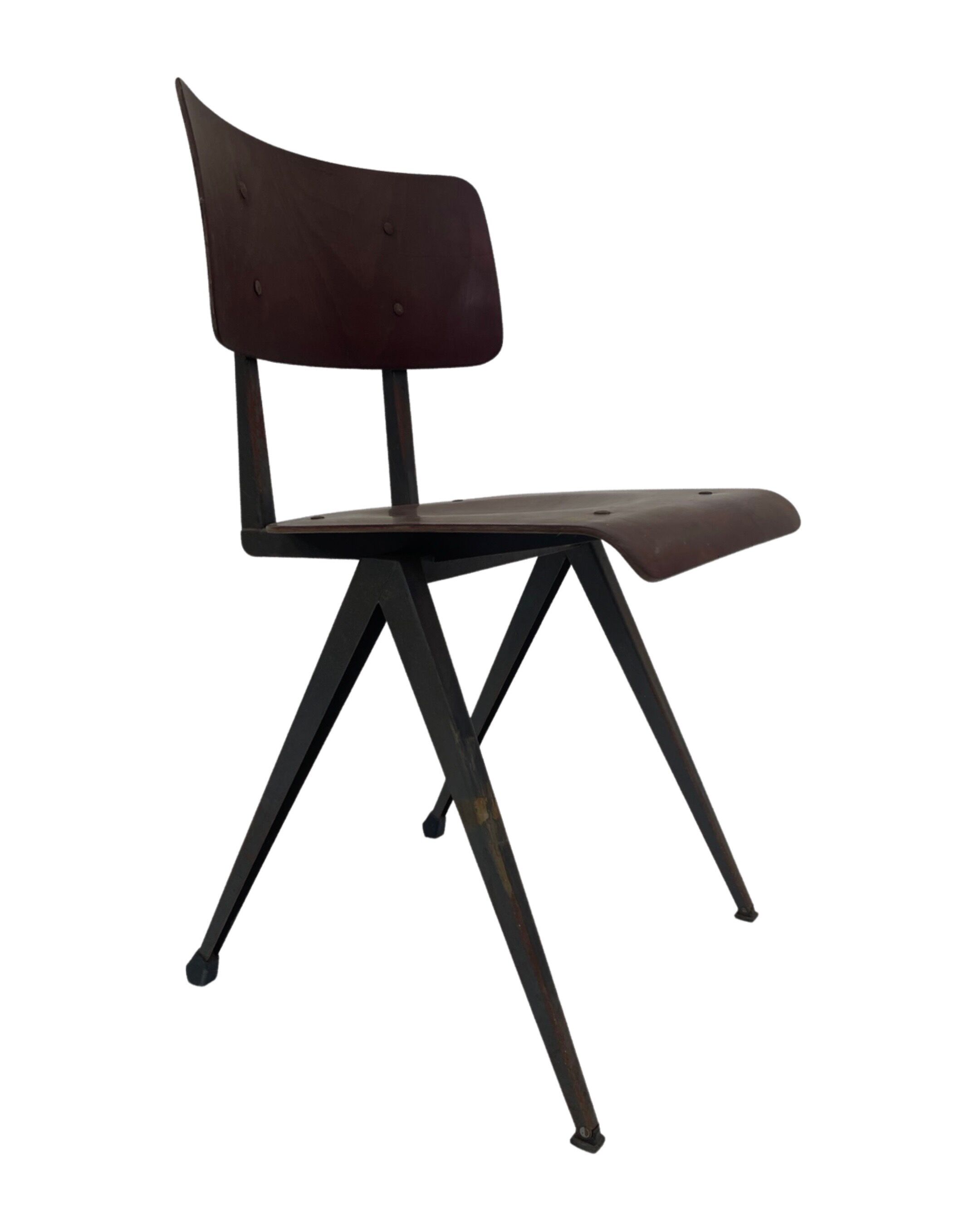 Chaise industrielle Galvanitas S16 Pagholz Pays-Bas 60's