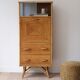 Vintage rattan secretary