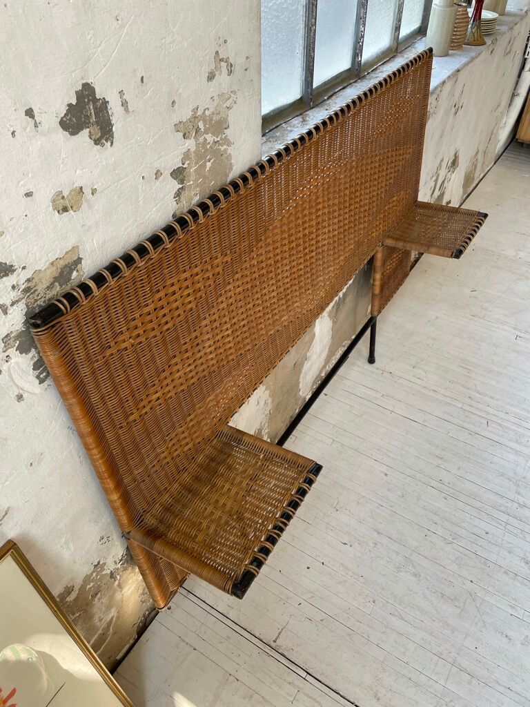 Metal and wicker headhead 50s