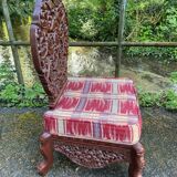 Small Anglo-Indian armchair in exotic wood