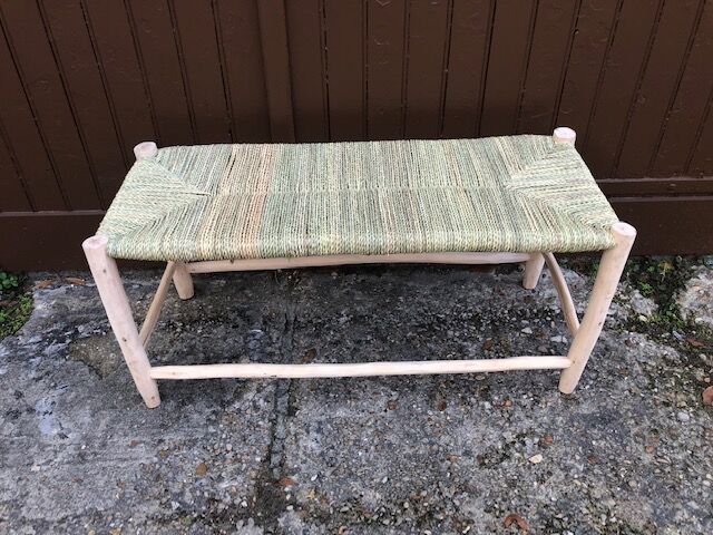 Traditional bench in doum and wood