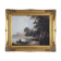 Old oil painting – the castle – gilded wood frame – barj-buzzoni collection