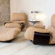 Armchair and its ottoman Safi/Marsala by Michel Ducaroy, edition Ligne Roset 1970
