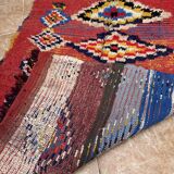 Unique Moroccan Rug - Vintage Art Deco Rug - Boucharouit Rug