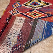 Tapis marocain unique - Tapis Art déco vintage - Tapis Boucharouit
