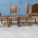 Set de 4 chaises style Louis XVI cuir