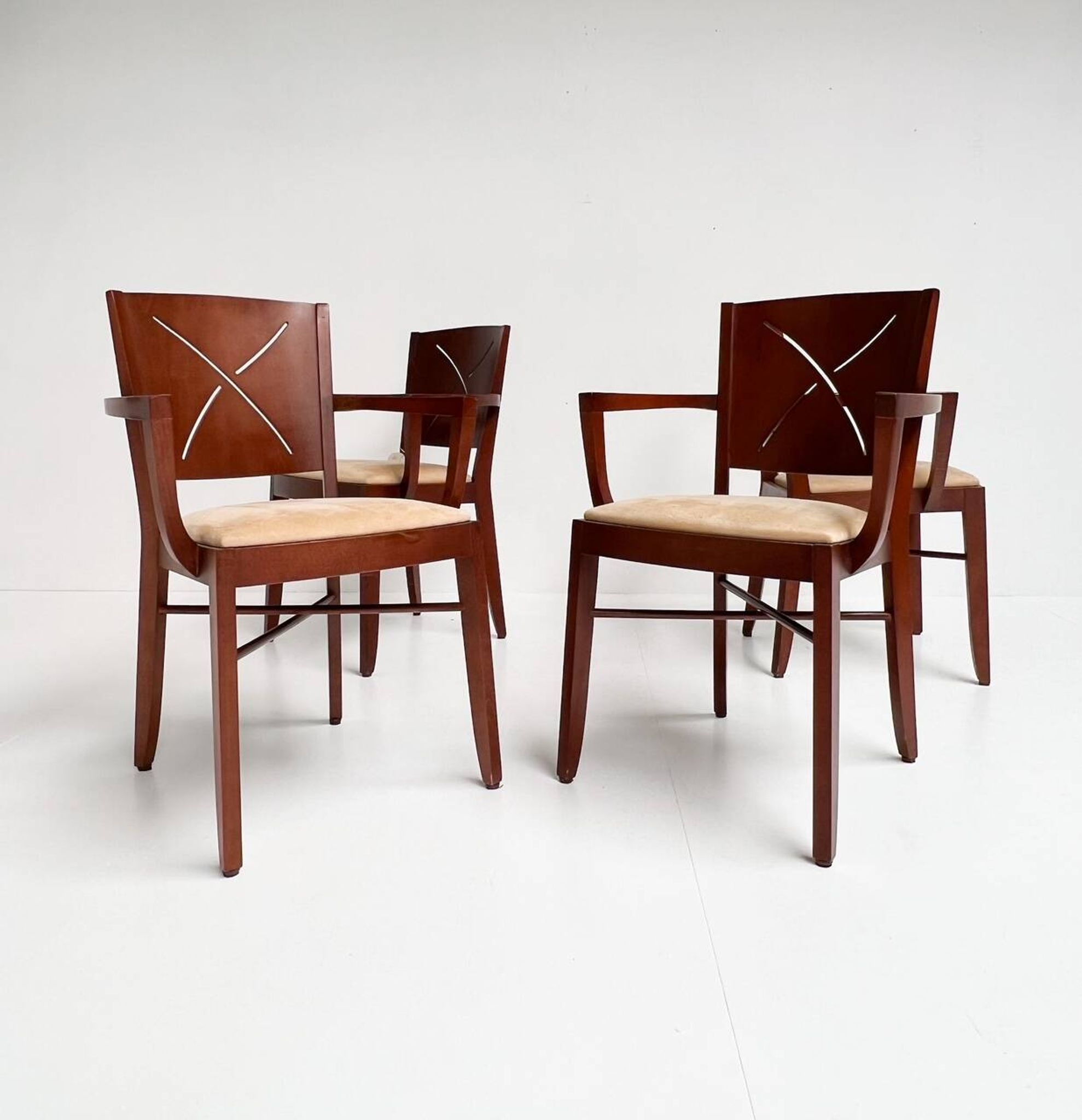 Ensemble de 4 chaises de salle à manger Andreu World, années 1960