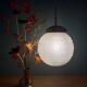 Vintage art deco frosted glass globe pendant light