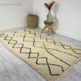 Handmade wool Berber rug 250 X 132 CM