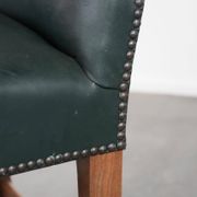 Old English cowhide and wooden Gainsborough side/desk chair