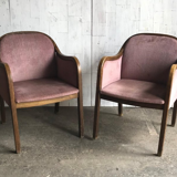 Art Deco Style Armchairs, 1950s, Set of 2