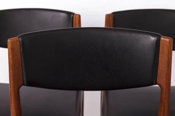 Lot de 4 chaises de salle à manger en teck Grete Jalk pour Glostrup, années 1960   Danois