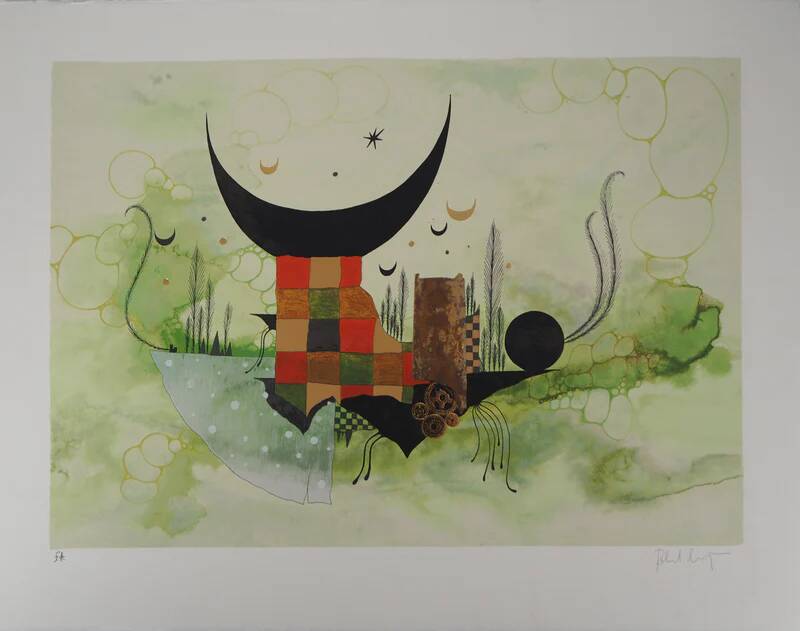 Roland CUCEJ: Triumph of the Moon, original signed lithograph