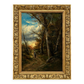 Paysage forestier ancien dans un beau cadre.