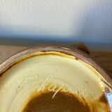 Handcrafted stoneware pot signed François Chapuis