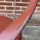Set of 4 design cantilever chairs cognac leather and chrome design