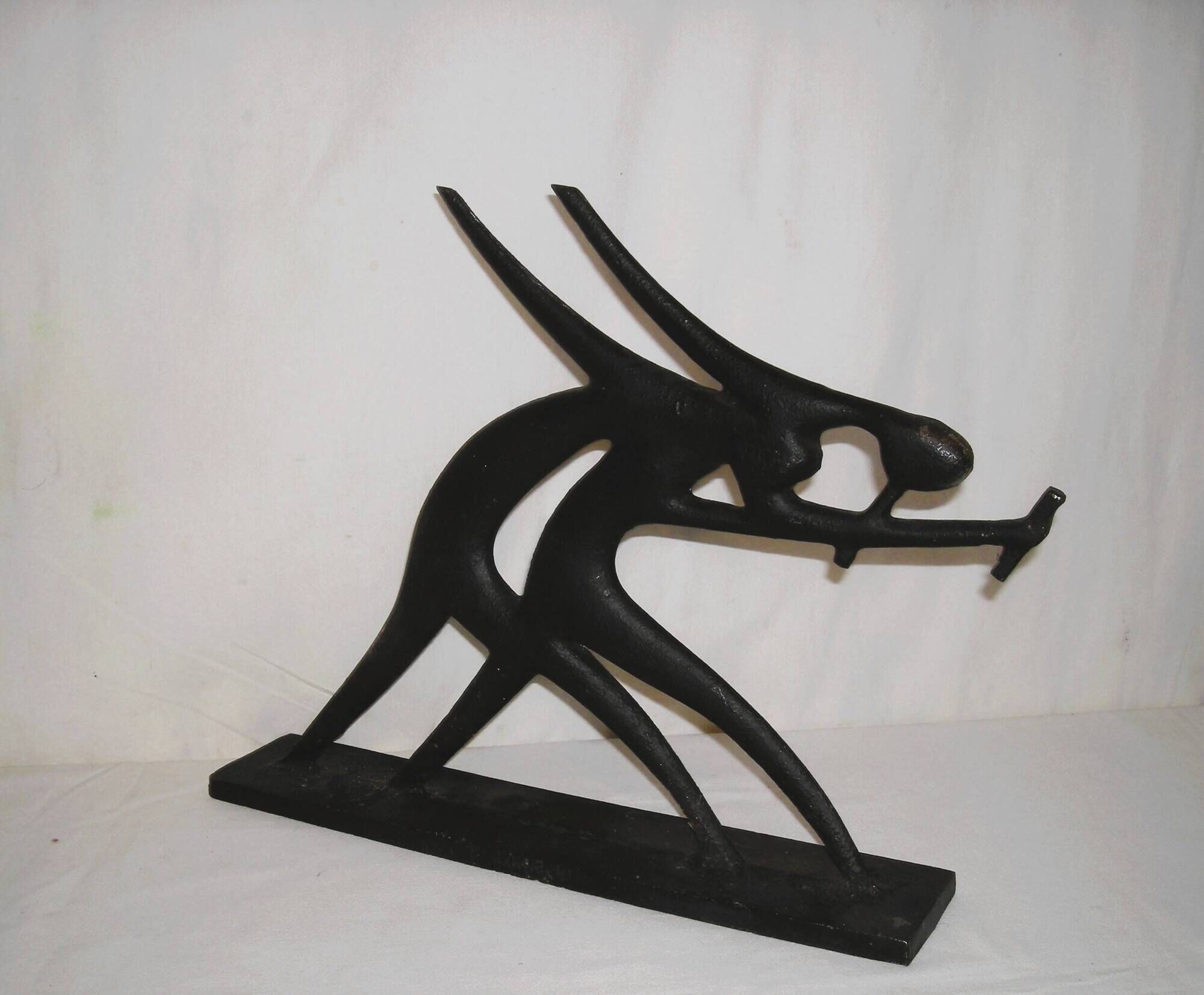 Modernist cast iron statuette from the 1950s.