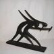 Modernist cast iron statuette from the 1950s.