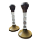 Pair of vintage candle holders in lucite and metal