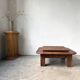 Oak coffee table with a double top