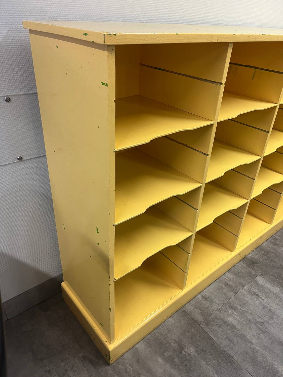 Old workshop furniture / wooden locker / sorting furniture