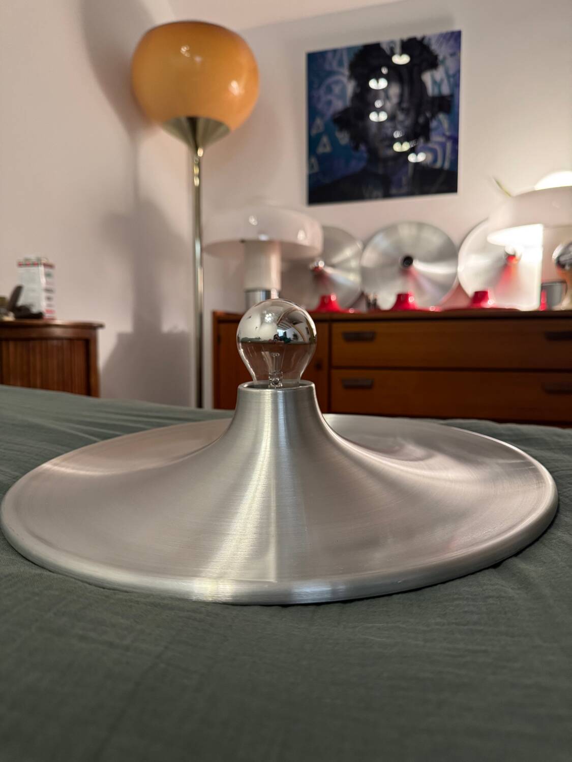 Modernist silver wall light(s)