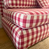 Gingham check sofa bench