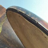 Miroir en bois et plâtre, décor fleuri, Art Déco