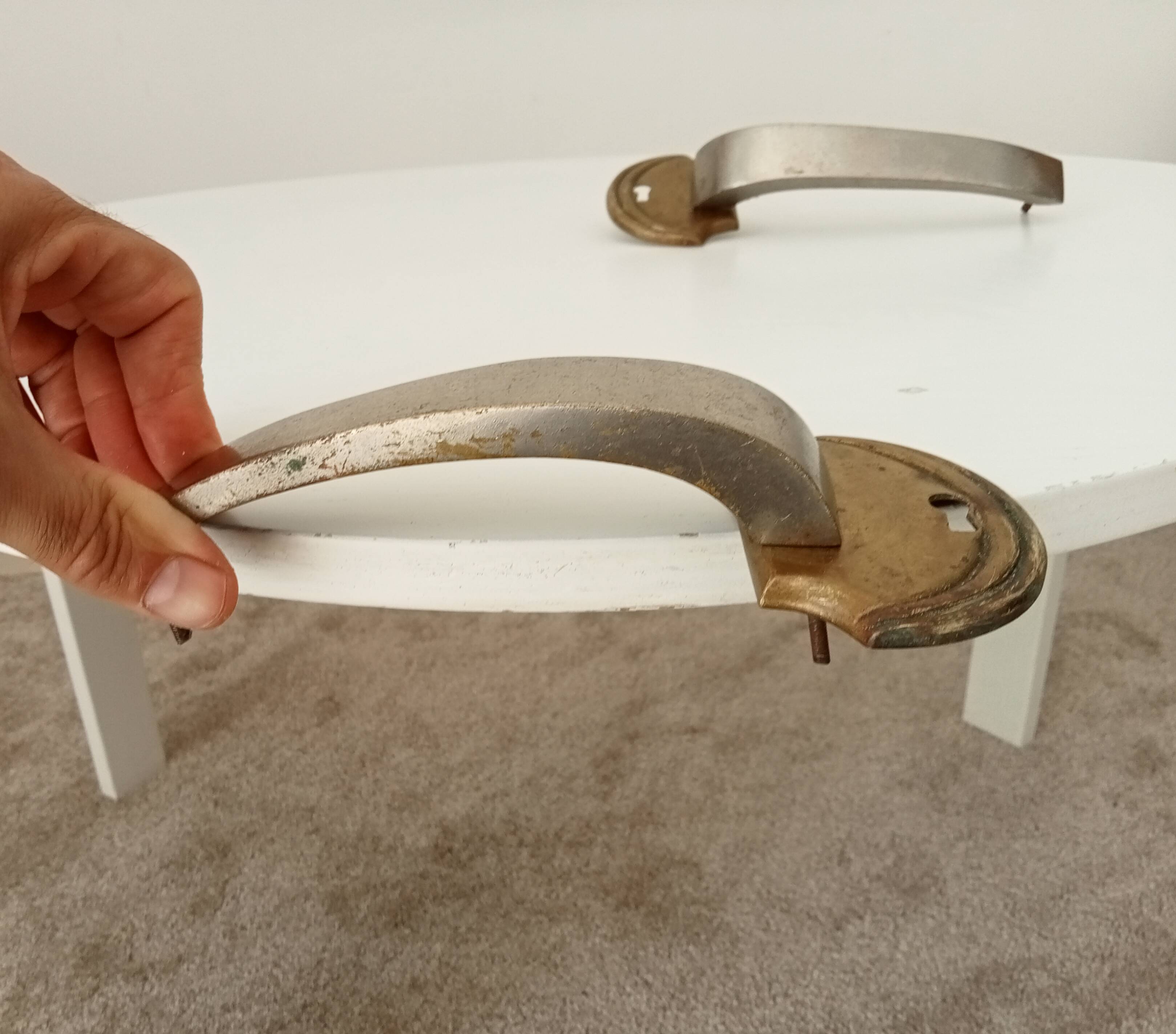 Pair of antique art deco furniture handles from the 30s/40s