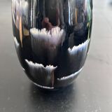 Black, white and gold art deco vase