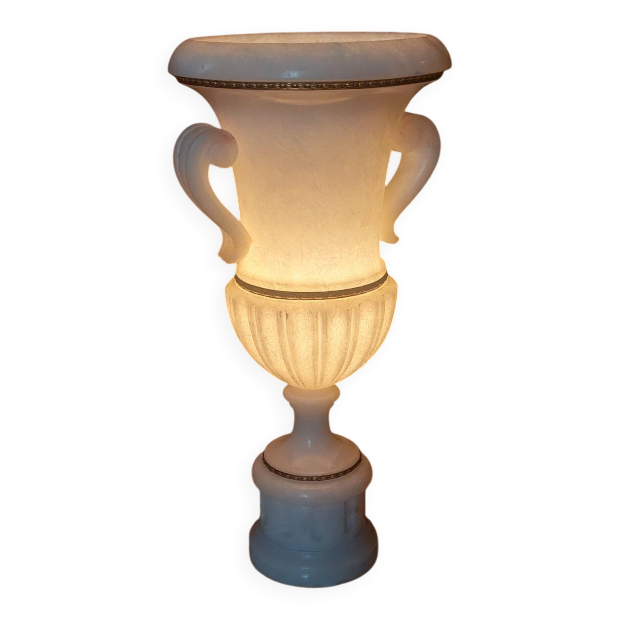 Antique style lamp with marble effect